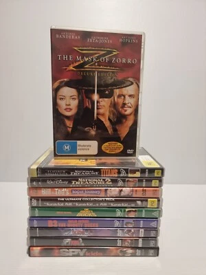 12 DVD Bundle Movies Action Drama Karate Kid, Spy Kids, National Treasure, Titan - image 1 of 4