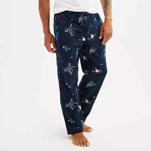 ¡NUEVO CON ETIQUETAS! Pantalones de pijama de franela XL para hombre Sonoma Goods For Life azul marino perros - Imagen 1 de 1