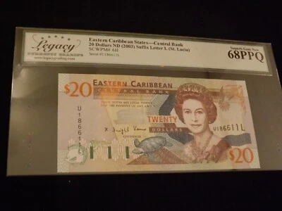 2003      $20   Eastern caribbean     PCGS  68 PPQ - Image 1 of 2