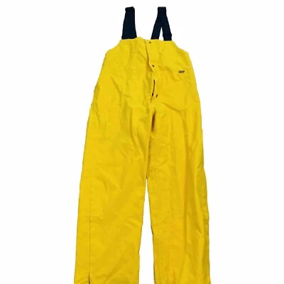 Workrite Gore-Tex Flame Resistant Breathable Rainwear Fabrics yellow bib overall - Image 1 of 4
