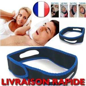 Ceinture Menton Anti Ronflement Néoprène Apnée Sommeil Mâchoire réglable Sangle - Bild 1 von 2