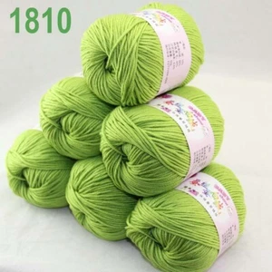 Fashion 6 Balls x 50gr Cashmere Silk Wool Hand Knit Wrap Shawls Crochet Yarn 10 - Picture 1 of 11
