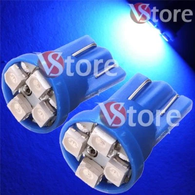 2 LED T10 4 SMD BLU Lampade Posizione Luci e Targa Per Fari XENON Lampadine - Immagine 1 di 2