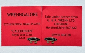 WRENN model railway Etched Name Plates "CALEDONIAN" W2260A & W2293 - Foto 1 di 2