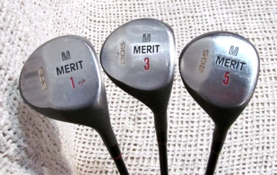 Juego de 3 piezas de madera Merit Damas 205 (1-3-5) DERECHA ~ varillas flexibles de grafito para damas Foto 1 de 4