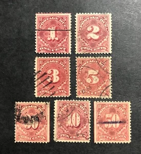 Stamps US Scott #J38-44 used / Perf 12 / DL Watermark (191). SHIPS FREE - Picture 1 of 2