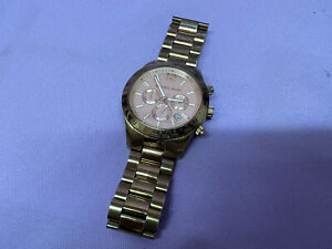 Michael Kors Rose Gold Chronograph Women’s 44mm Quartz Watch! Retail $249!