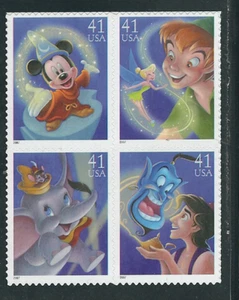 Scott# 4192/5...41 Cent...Disney Magic...Block of 4 - Picture 1 of 1