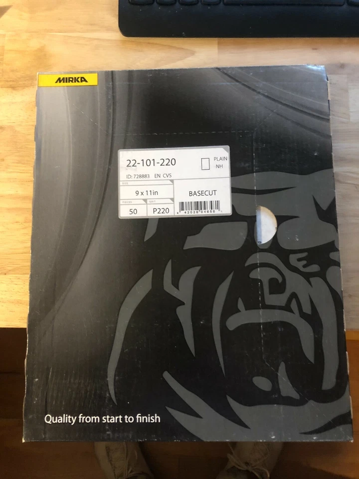Mirka Basecut 9x11 Grit 220 Sheets Part # 22-101-220 - Image 1 of 1