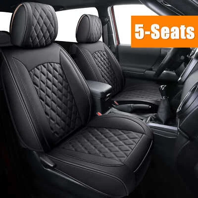 Juego completo de funda de asiento de auto de 5 asientos amortiguador delantero y trasero para Toyota Tacoma 2005-2023 Foto 1 de 4