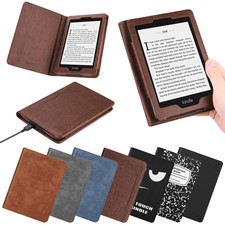 For All-New Amazon Kindle Paperwhite 10th Gen 2018 Pu Leather Folio Case Cover