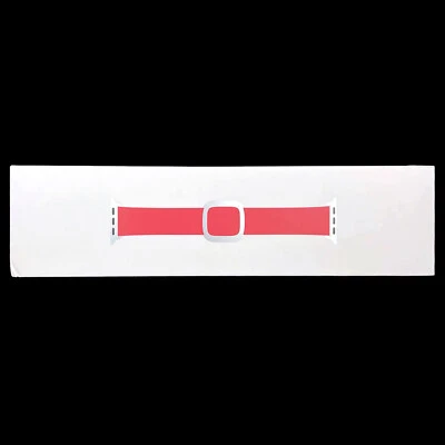 Apple iWatch 38mm 40mm 41mm 6 7 8 9 SE Cuero Moderno Hebilla Banda Rojo Escarlata M Foto 1 de 4