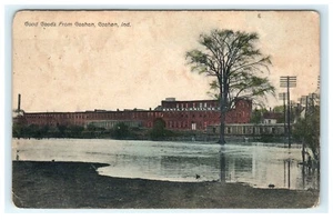 1910 Gute Ware aus Goshen Indiana IN Banta Möbelherstellung Postkarte - Bild 1 von 2
