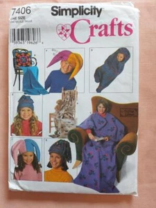 Simplicity 7406 Child's/Adult, Hats, Stadium Tote & Blanket, Bunting Pattern - Picture 1 of 2