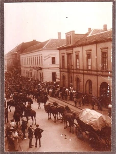 Foto Viersen -NRW- 4.August 1914 Mobilmachungstag 1.WK- Hotel Kaiserhof Soldaten - Bild 1 von 2