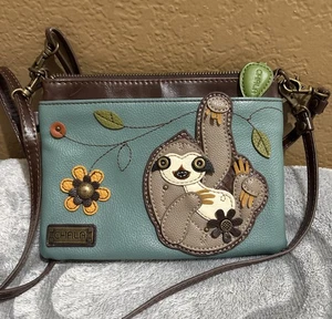 Mini bolso bandolera Chala perezoso verde azulado - Imagen 1 de 10