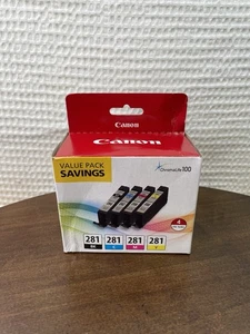 Original Canon 281 Vorteilspack 4er Set Tinte schwarz, cyan, magenta & gelb versiegelt - Bild 1 von 7