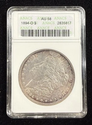 1894-O $1 Morgan Silver Dollar ANACS AU58 #270 - Image 1 of 4