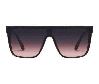 Quay Australia Sunglasses NIGHTFALL Black Frame / Black Plum Pink Lens Shield - Image 1 of 4