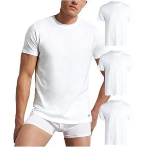 Paquete de 3 camisetas interiores Kenneth Cole para hombre medianas de algodón con cuello redondo en blanco - Imagen 1 de 3