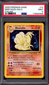 2000 Pokémon Game Italian Ninetales-Holo #12 PSA 9 MINT - Picture 1 of 2