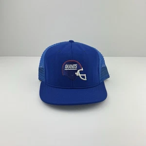VINTAGE 80s New York Giants Hat Cap Snapback Blue Trucker Mesh NFL Football Men - Picture 1 of 10