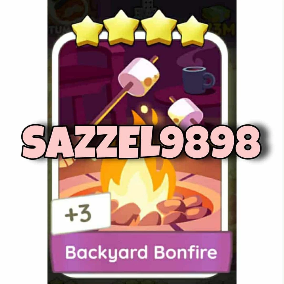 1 x backyard bonfire 4⭐ sticker Monopoli_Go! - Top Seller  - Image 1 of 1