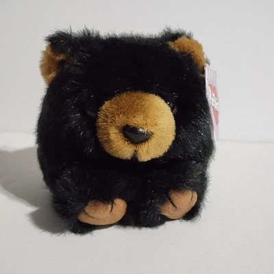 Мягкая плюшевая игрушка Swibco Puffkins Benny the Black Bear 1997 4 дюйма - Изображение 1 из 4