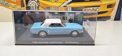 EAGLEMOSS - james bond 007 - FORD MUSTANG - BLUE - 1/43 SCALE MODEL CAR  #30 - Image 1 of 4