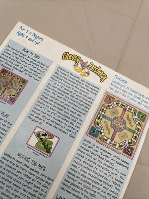 Instrucciones de juego para juego de mesa Cheesy Parcheesy Mouse piezas de repuesto Foto 1 de 2