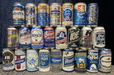 Lote De 24 LATAS DE CERVEZA Pull Tab 12oz Busch HAMMS Estilo Antiguo PABST Labatt's Más Foto 1 de 4