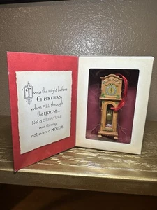 Hallmark Keepsake Ornament Twas the Night Before Xmas Grandfather Clock With Box - Picture 1 of 6