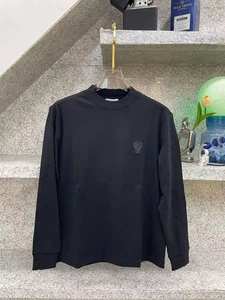 Brunello Cucinelli Herren Rundhals Langarm leichtes Fleece Sweatshirt schwarz - Bild 1 von 4