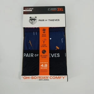Pair Of Thieves Men’s 2 Pack Superfit Mesh Magic Boxer Briefs Size 3XL Black - Picture 1 of 2