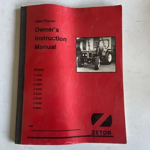 Zetor Tractor 3320-6340 Tractor Owners Instruction Manual OEM - Picture 1 of 5