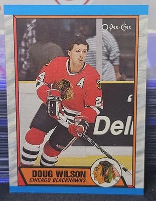 89-90 O-Pee-Chee Doug Wilson 🚨🚨🚨 Chicago Blackhawks  - Image 1 of 2