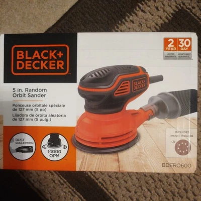 Black & Decker 5 In Random Orbit Sander - New - Sealed Box - BDERO600 - Image 1 of 2