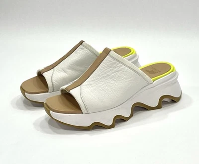 Sandalias Sorel Mujer Impacto Cinético Sin Cordones Cuña Deslizables Blancas EE. UU. 8 NL4961-125 Foto 1 de 4