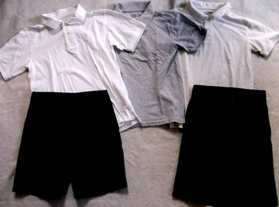 NIÑO 10-12: UNIFORME ESCOLAR PUNTO POLOS Y SHORTS AZUL MARINO (10) LOTE: CHAPS & IZOD Foto 1 de 3