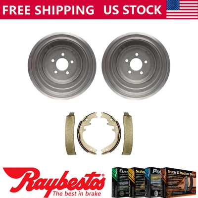 Rear Kit Brake Drums & Brake Shoes For 1973 Plymouth Gran Fury - Raybestos - Image 1 of 4