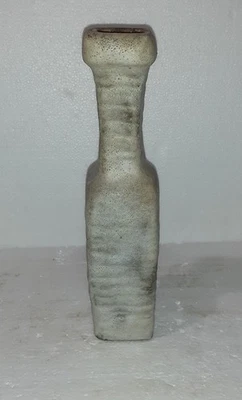 FLACON OU BOUTEILLE CUBIQUE EN GRES EMAILLE MAT.  TRES DECO - Photo 1/4