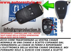 UMGEBAUTER SCHLÜSSEL FÜR FERNBEDIENUNG DODGE JEEP CHRYSLER - GUT LESEN - Bild 1 von 1