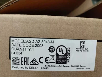 1pcs ASD-A2-3043-M For DELTA PLC 3kW 3000W 3PH 3 Phase Servo Driver - Image 1 of 4