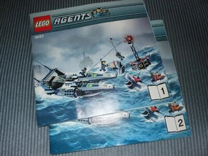Lego 8633 AGENTS SPEED BOAT RESCUE Both Instruction Manuals ONLY! Very Good Cond - Picture 1 of 9