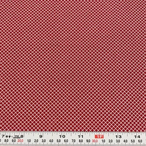 Red White Checkered by Faye Burgos for Marcus Fabrics Cotton Remnant 10" x 44" - Picture 1 of 2