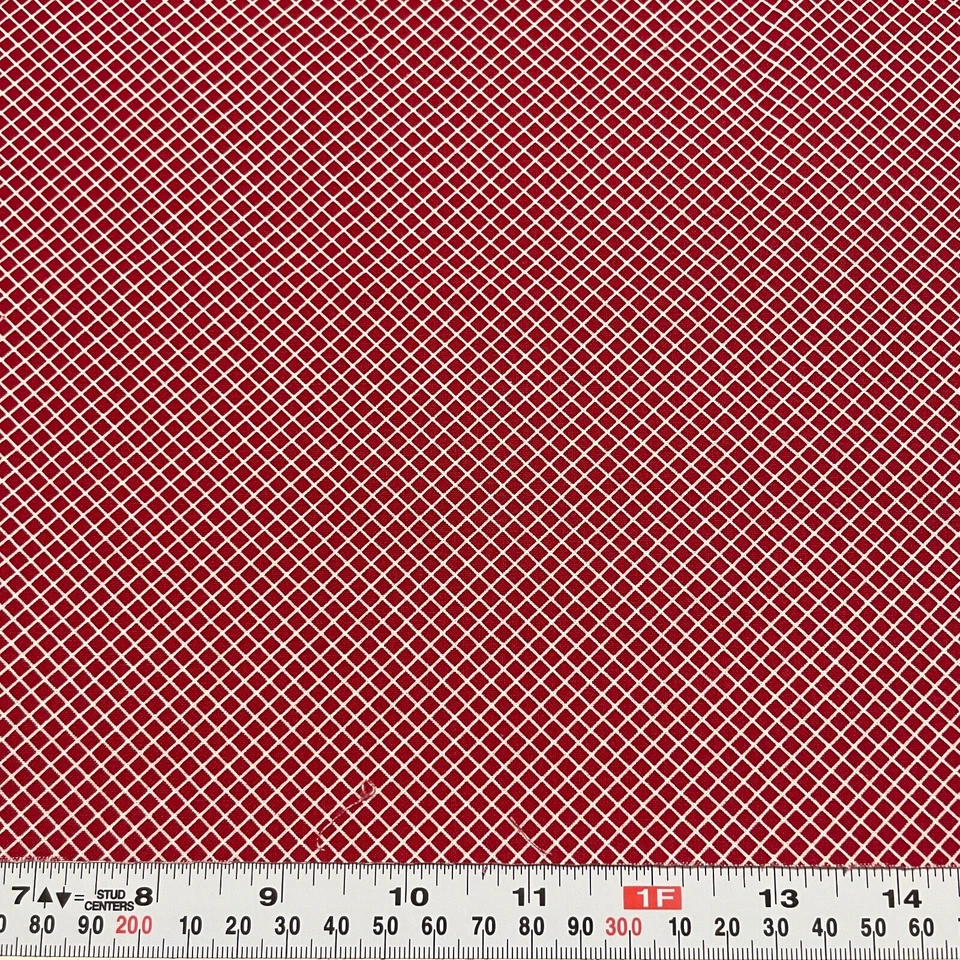 Red White Checkered by Faye Burgos for Marcus Fabrics Cotton Remnant 10" x 44" - Image 1 of 2