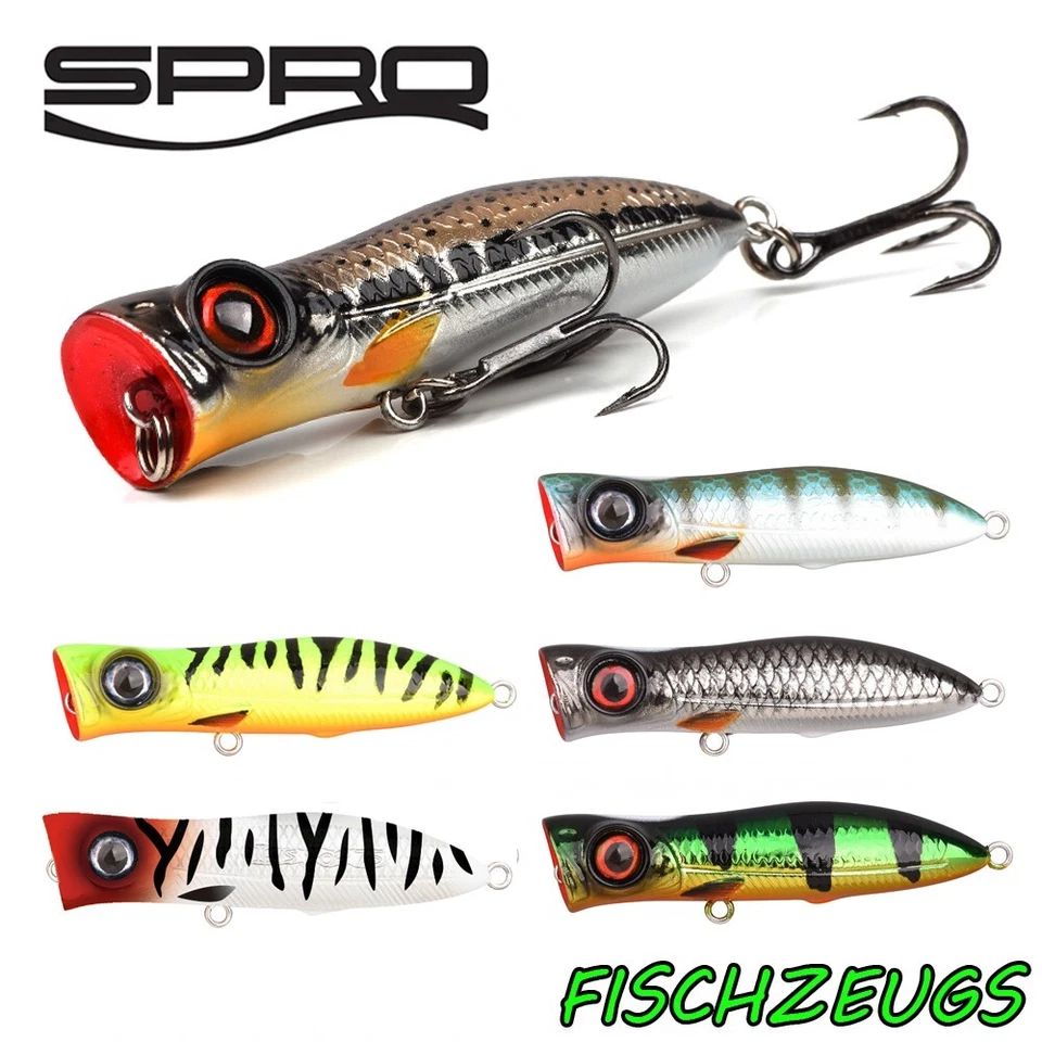 Spro Iris Pop 75 7,5cm 10,5g Popper Wobbler Oberflächenköder Hardbait 6 Farben - Bild 1 von 1