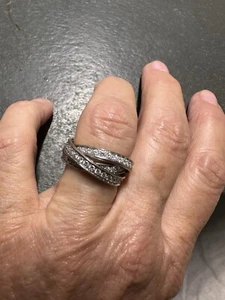 Cartier 18K WG VS/G Diamonds Eternity Trinity Rolling 1.70CTW euro54 Us6.75 - Picture 1 of 15