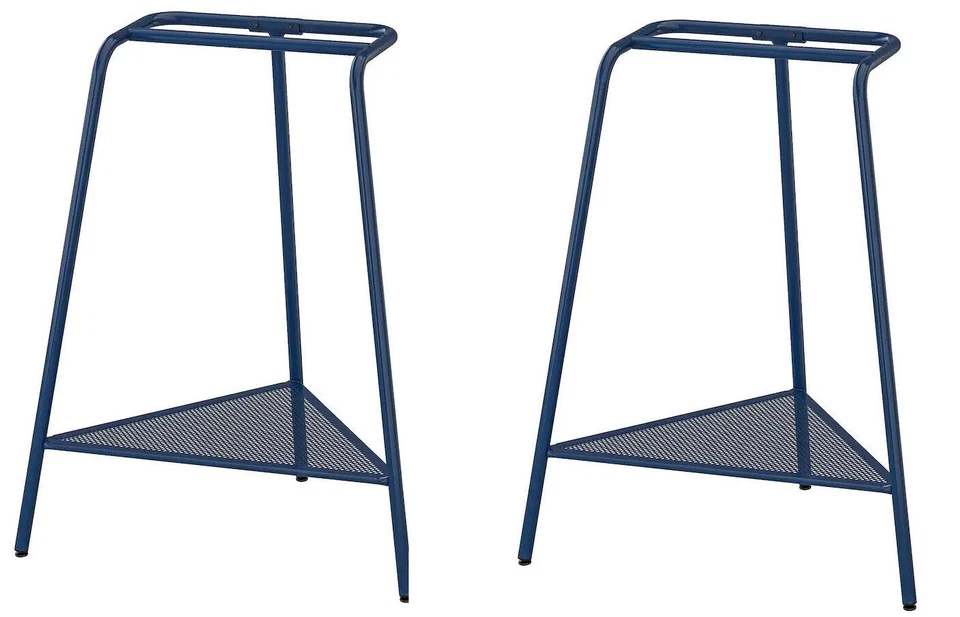 IKEA TILLSLAG METAL TRESTLE TABLE LEG DARK BLUE - 004.709.96