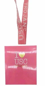 Vintage USC Lanyard Folder University of Southern Trojans California Pink Set - Picture 1 of 9